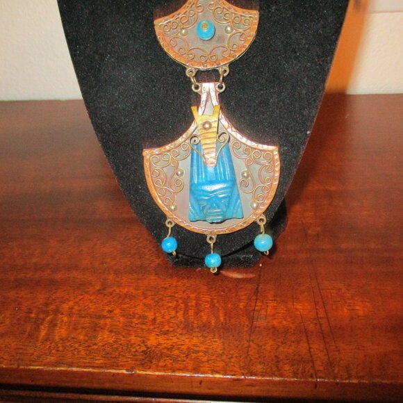 Aztec Abstract Vintage Necklace (rare) - Picture 3 of 5